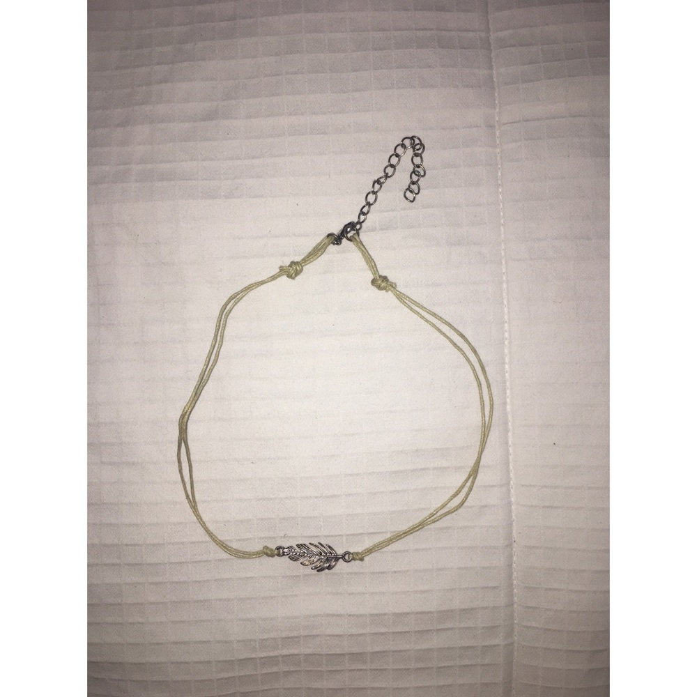 Feather choker necklace